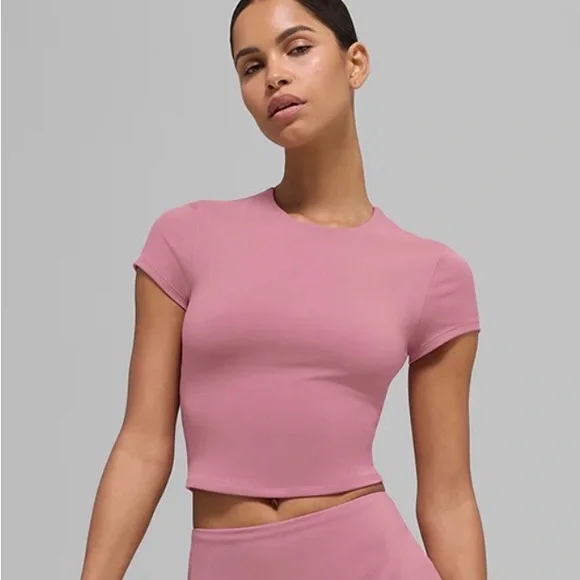 Alo softsculpt precision short sleeve top , wild rose - Picture 3 of 4